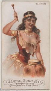 Tam Tam, de la série Instruments de musique N82 pour les cigarettes Duke, 1888 - Schumacher and Ettlinger