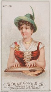 Cithare, de la série Instruments de musique N82 pour les cigarettes Duke, 1888 - Schumacher and Ettlinger