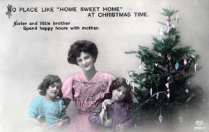 Pas de place comme chez soi à Noël, carte de vœux, vers 1900-1919 - Schwerdffeger and Co