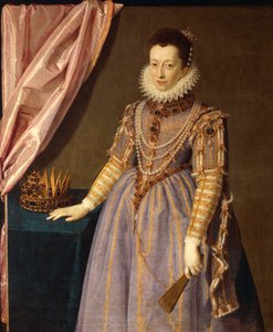 Portrait de Christine de Lorraine, épouse du Grand-Duc Ferdinand I de Médicis - Scipione (1550 98) Pulzone