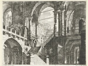 Bâtiment avec arcs et colonnes - Scipione Daretti