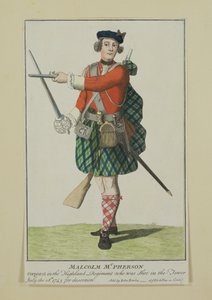 Malcolm McPherson, caporal du régiment Black Watch, fusillé pour désertion, 1743 - Scottish School
