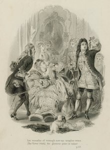Scène de La Boucle de Cheveux Enlevée, par Alexander Pope (gravure)