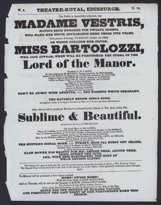 Programme de théâtre pour le Theatre Royal, Édimbourg - Scottish School