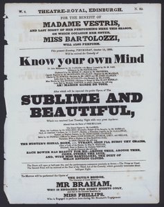 Programme de théâtre pour le Theatre Royal, Édimbourg - Scottish School