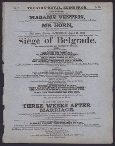 Programme de théâtre pour le Theatre Royal, Édimbourg, 23 août 1823 - Scottish School