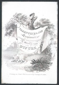 Valentine & Son, graveurs et fabricants de tampons en bois, carte de visite - Scottish School