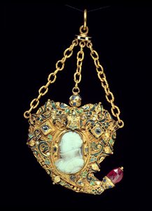Ensemble de médaillons, portant un portrait camée de Marie, reine d