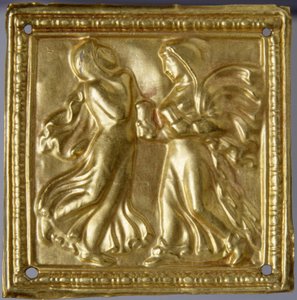 Art des steppes - Plaque carrée avec des danseurs - Scythian