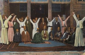 Derviches tourneurs, Constantinople, Turquie (photo couleur) - Sebah & Joaillier