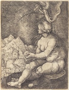 Ève assise - Sebald Beham