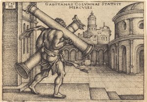 Hercule portant les colonnes de Gaza - Sebald Beham