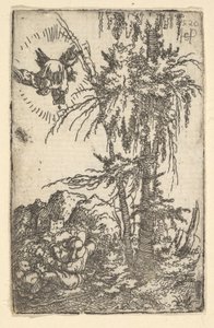 Joachim recevant la promesse de la naissance de la Vierge, 1520 - Sebald Beham