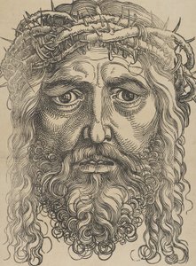 La tête du Christ couronnée d