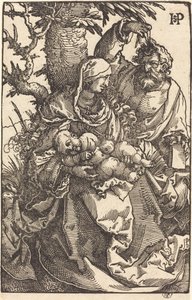 La Sainte Famille sous un arbre - Sebald Beham