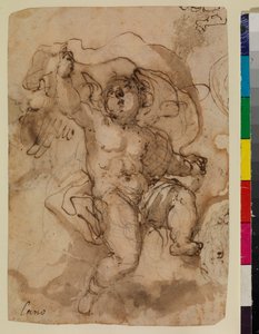 Putto sur un nuage (recto) - Sebastian (attr.to) Munoz
