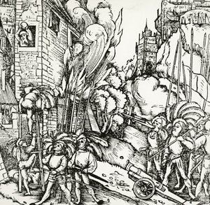 Siège de Carthage, gravure tirée de Cosmographia Universalis, par Sebastian Münster (1488-1552). Allemagne - Sebastian Munster