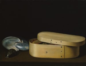 Nature morte avec coquillages et une boîte en bois, fin des années 1620 - Sebastian Stoskopff