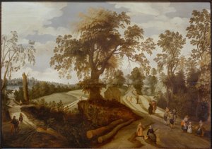 Paysage estival avec promeneurs - Sebastian Vrancx