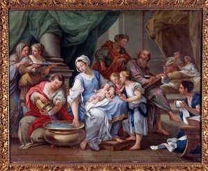 La Naissance de Saint Jean-Baptiste Peinture de Sebastiano Conca (1680-1764) 18ème siècle Museo dell