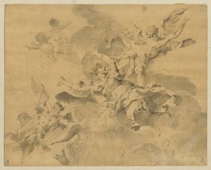 Une reine envoyée en enfer par des anges vengeurs, c.1676-1746