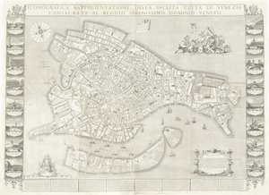 Iconografica Rappresentatione della Inclita Città di Venezia - Sebastiano Ricci, Lodovico Ughi, Giovanni Antonio Faldoni for the map, with Francesco Zucchi