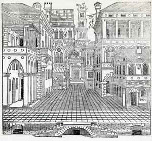 Scène magique, design de scène théâtrale par Sebastiano Serlio - Sebastiano Serlio