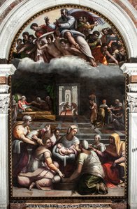 La naissance de la Vierge - Sebastiano del (c.1485 1547) Piombo