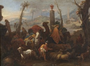 Le voyage de Jacob et la colonne de Béthel, vers 1640 - Sébastien Bourdon