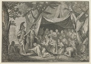Alexandre le Grand rencontre Stateira, Sisygambis et la famille de Darius - Sebastien Leclerc