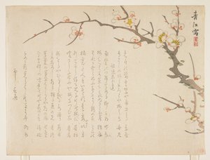 Prunier en fleurs, janvier 1837 - Seik Hashimoto