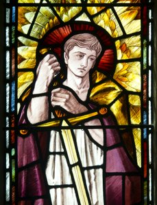 Mortehoe, St Mary, Heaton Butler & Bayne, Selwyn Image, Archange St Michel (détail) - Selwyn Image Selwyn Image