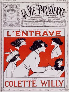 Caricature de Colette Willy, pseudonyme de Sidonie-Gabrielle Colette - Sem