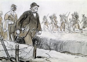 Portrait de Clemenceau visitant le front