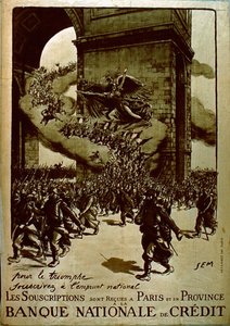 Affiche pour le prêt national français pendant la Première Guerre mondiale (lithographie) - Sem