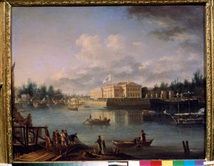Vue du palais Kamennoostrovski depuis le quai Strogonov, Saint-Pétersbourg - Semen Fedorovich Shchedrin