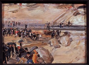 Promenade à San Remo (Italie). Œuvre de Semyon Gavrilovich Nikiforov (1877-1912) - Semen Gavriilovich Nikiforov