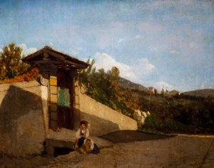 Portique de la Villa Toscana, vers 1861 - Serafino de Tivoli
