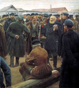 À la réunion communautaire de campagne, 1893 - Sergei Alexeevich Korovin