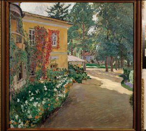 Dans une propriete de campagne. Peinture de Sergei Arsenyevich Vinograd