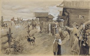 Chasse avec des borzoïs, 1907
