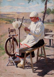 La fileuse - Sergei Arsenevich Vinogradov