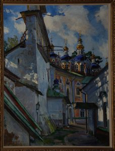 Vue du monastère Pskovo-Petchersky, 1928