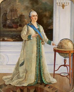 Impératrice Catherine II (1729-96) en tenue navale complète