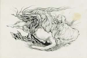Tchernomor et Lioudmila. Illustration du poème Rouslan et Lioudmila par A. Pouchkine, 1921-1926 - Sergei Vasilevich Chekhonin