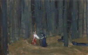 Illustration du Conte de la princesse morte et des sept chevaliers - Sergei Vasilievich Malyutin