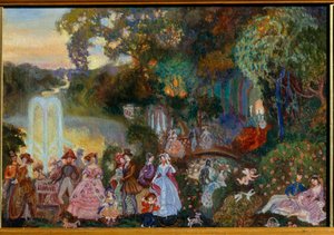 Festivités publiques - Peinture de Sergei Yurievich Sudeykin - Sergei Yurevich Sudeikin