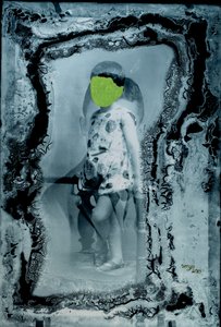 Jeune fille et son tuteur, 2019 (techniques mixtes)