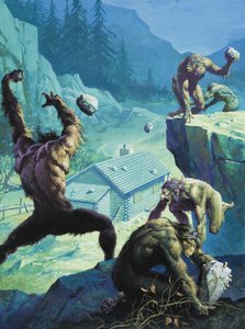 Big Foot, ou les légendaires Man-Apes américains (gouache sur papier)