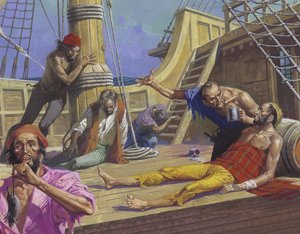 Les marins de Magellan lors de la traversée du Pacifique